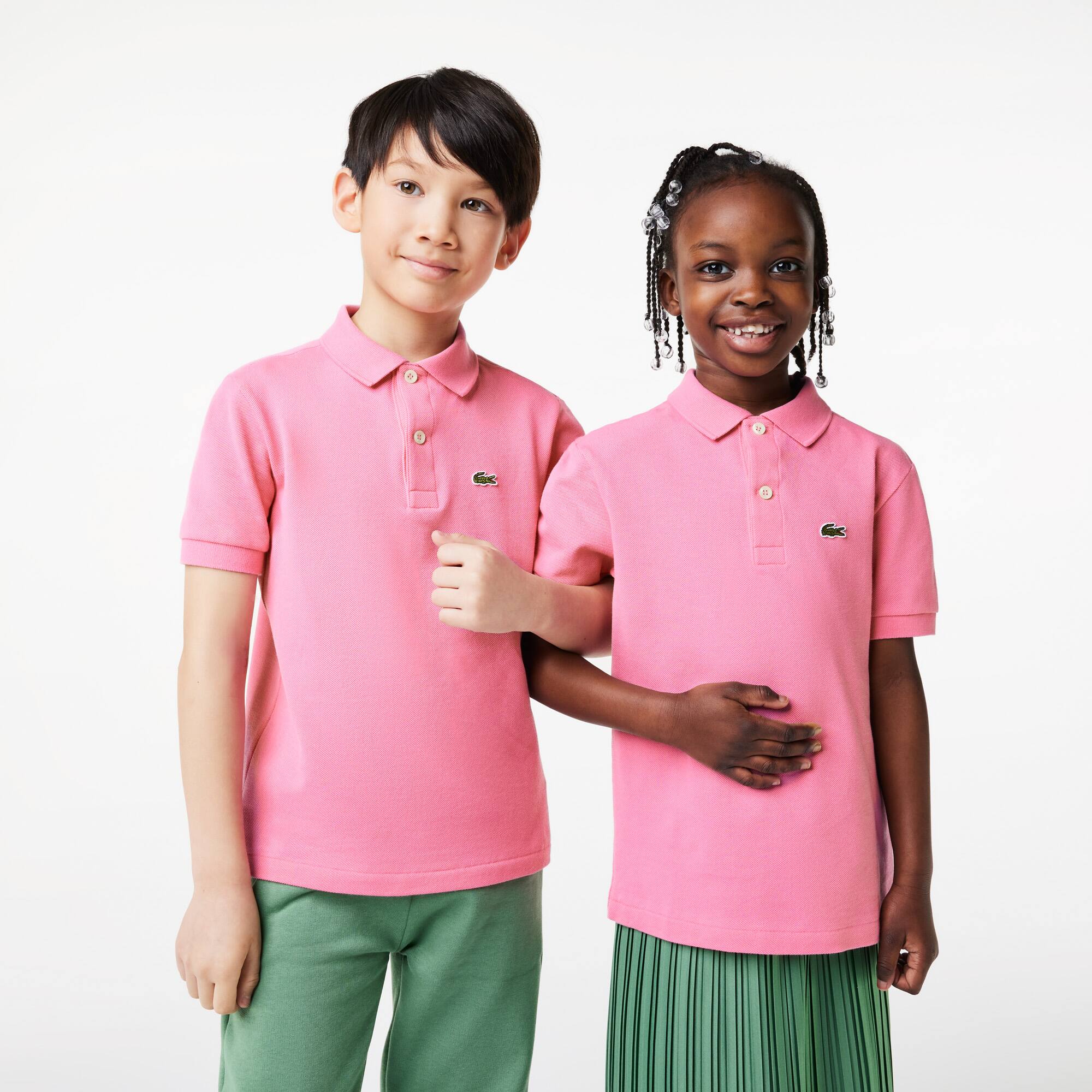 Regular Fit Lacoste-Kinder-Polo aus Petit Piqué Poloshirts - Rosa - Lacoste - Kinder