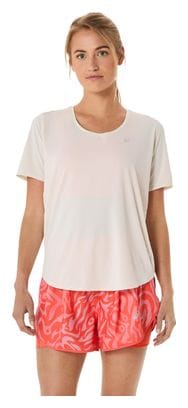 Maillot manches courtes Asics Road V-Neck Beige Femme