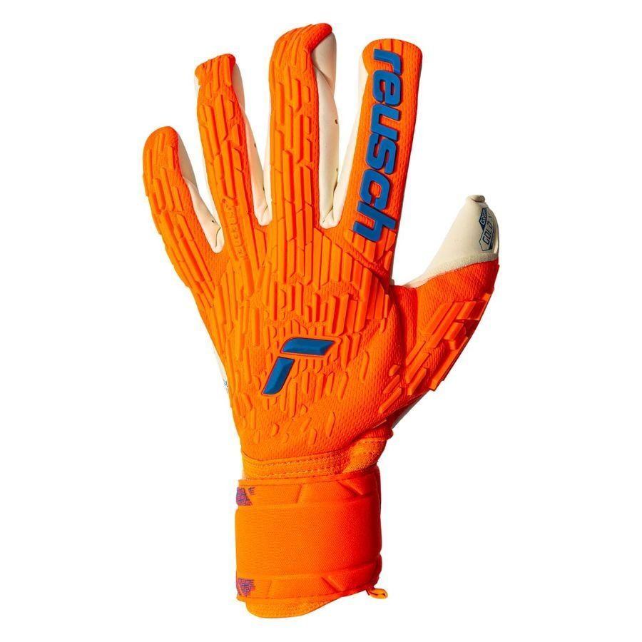 Reusch Gants de Gardien Attrakt Gold X FreeGel Hyper Orange - Orange/Bleu