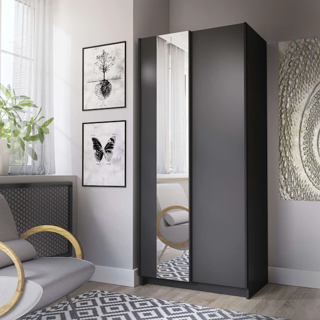 Home affaire Kleiderschrank »Hildreth, Wäscheschrank, Schwebetüren, Versand nur 4,95€!« mit Spiegel, FSC®-zertifizierter Holzwerkstoff, in 3 Breiten