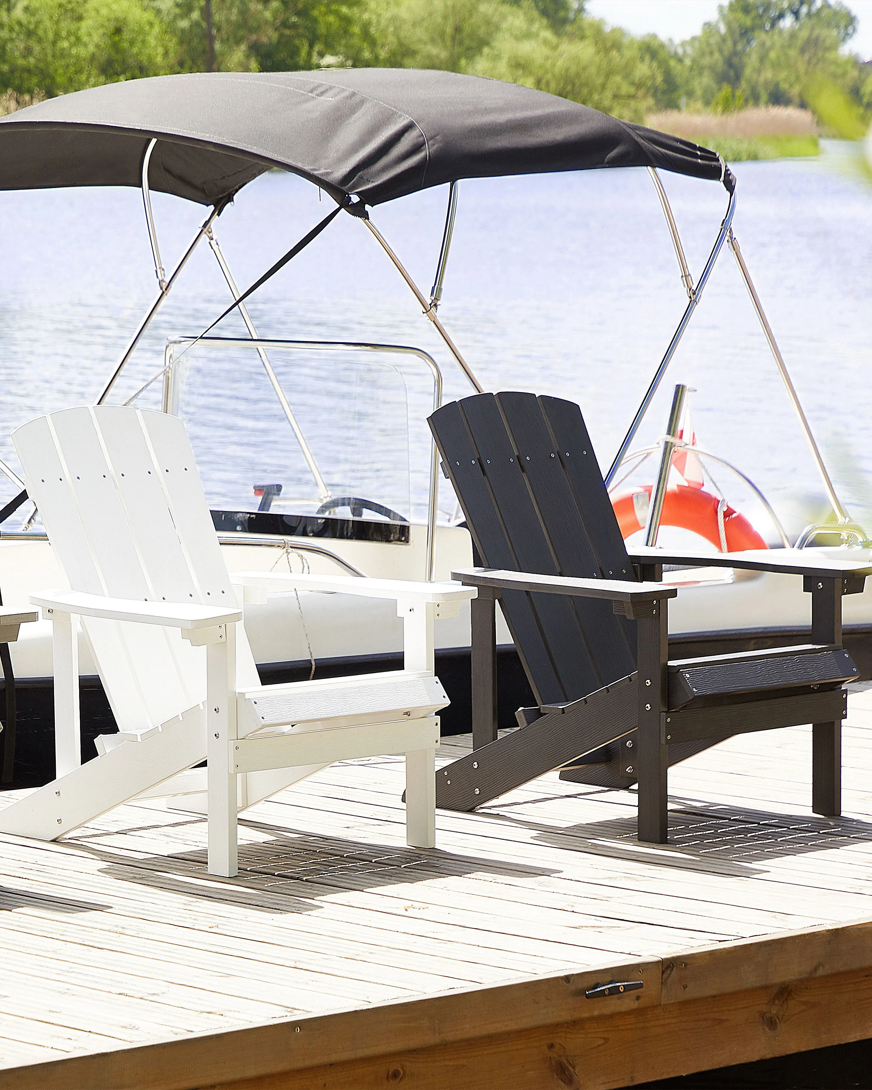 Tuinstoel ADIRONDACK Donkergrijs