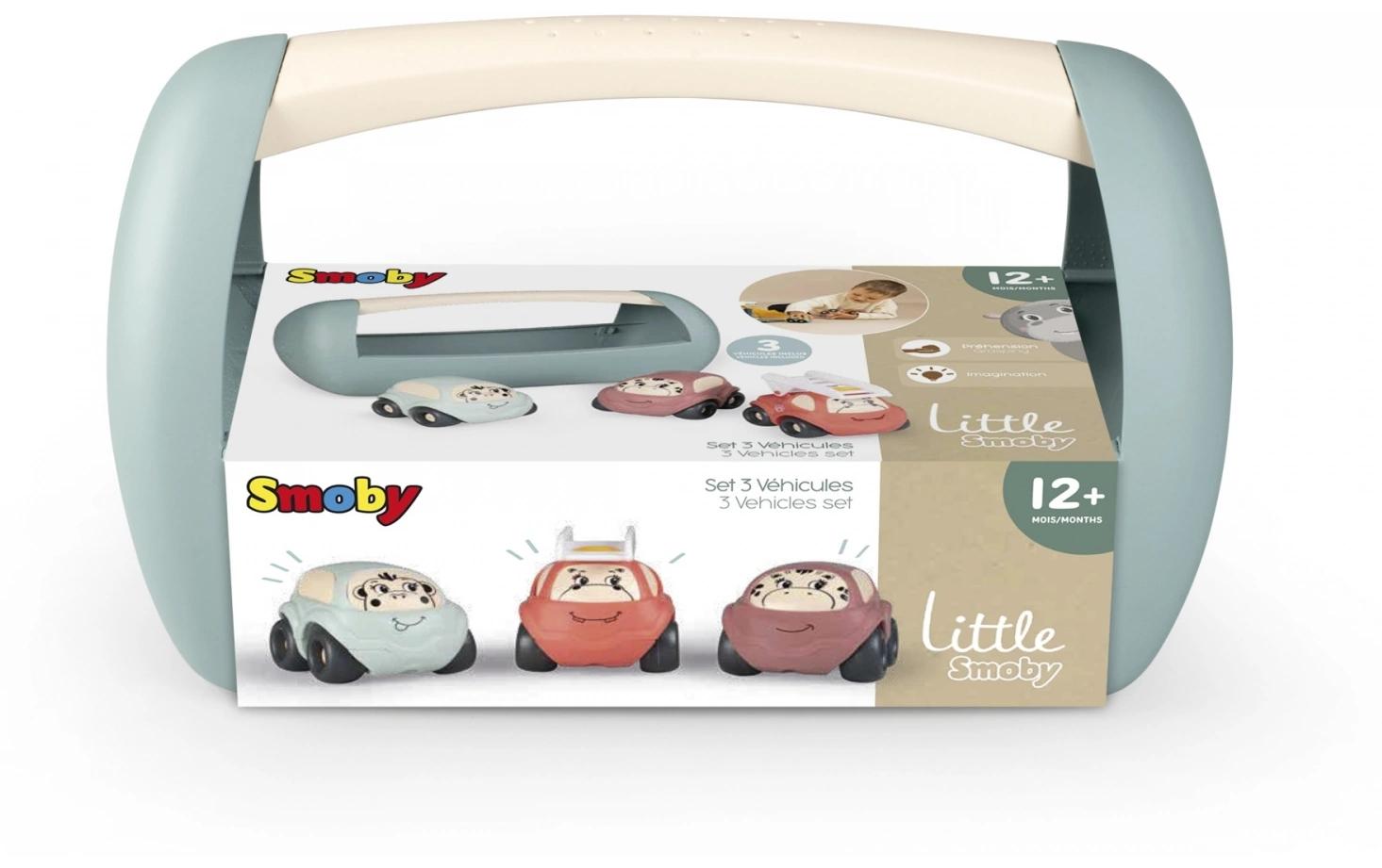 Spielzeugautos SetMini-Flitzer-Set, mit drei kindgerechten Spielzeug-Fahrzeugen sowie einer Transportbox