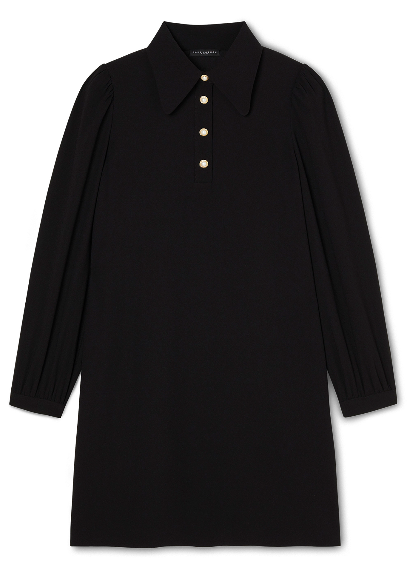 ROLFO - Robe courte col chemise | Noir