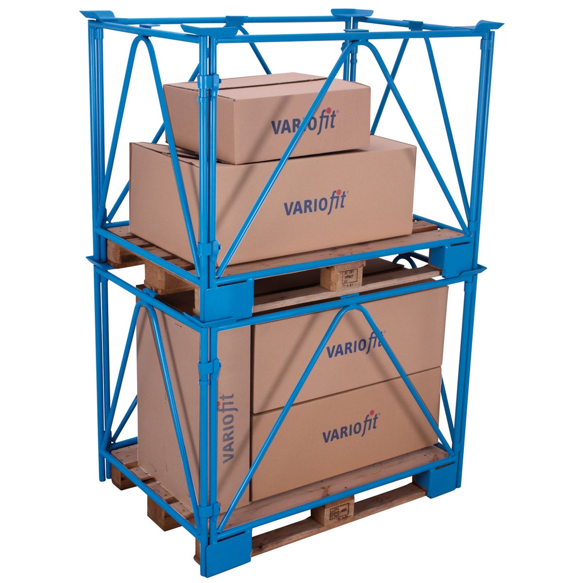 VARIOfit palletopzetrand type 68 van staal, afmetingen 1200x1000mm, hoogte 1000mm