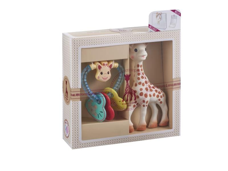Sophie la girafe Geschenkset Spielfigur und Beissring Ein klassisches Sophie Geschenkset
