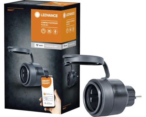 Ledvance Smart WiFi Compact Buitenstopcontact, antraciet