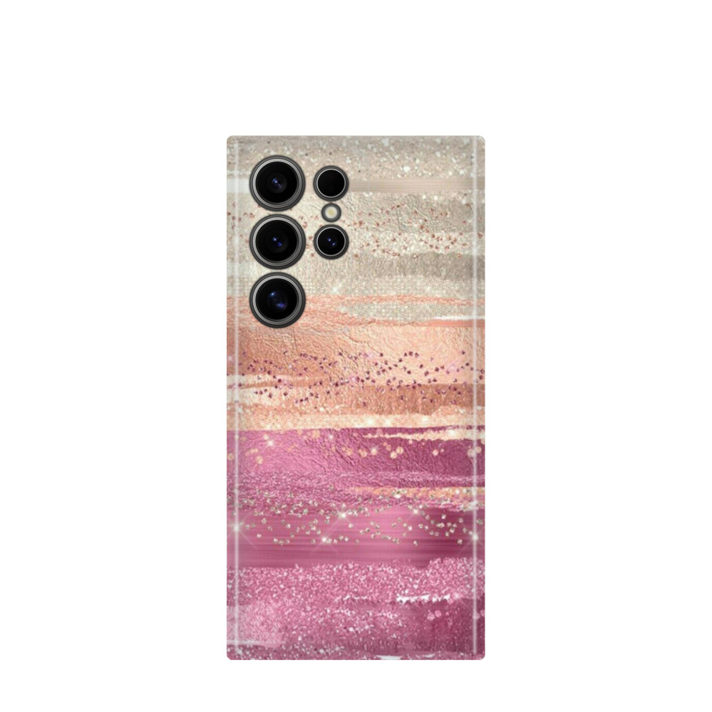 Samsung Galaxy S24 Ultra Kunststoff Hülle Schimmer der Eleganz - Pink