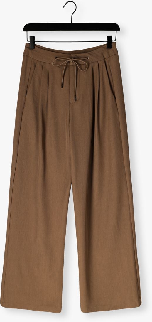 bruine haute l'amitié wijde broek michelle tailor tie tall pant