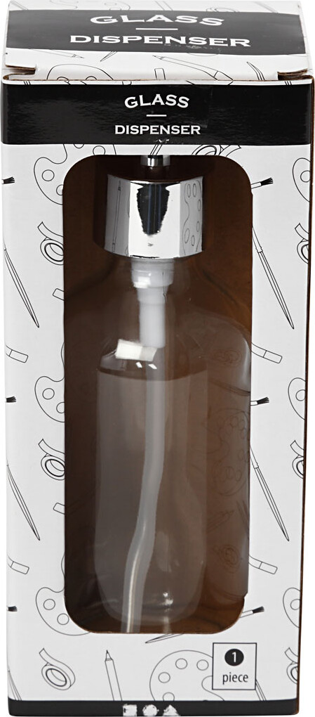 Sæbedispenser - H 19,3 CM - Ø 6,3 CM - 230 ML - Klar - 1 Stk