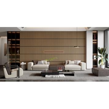 Lattenwand tegel 55,3x55,3 cm licht eiken, dikte 22 mm - 2 stuks per pak (0,612m2)