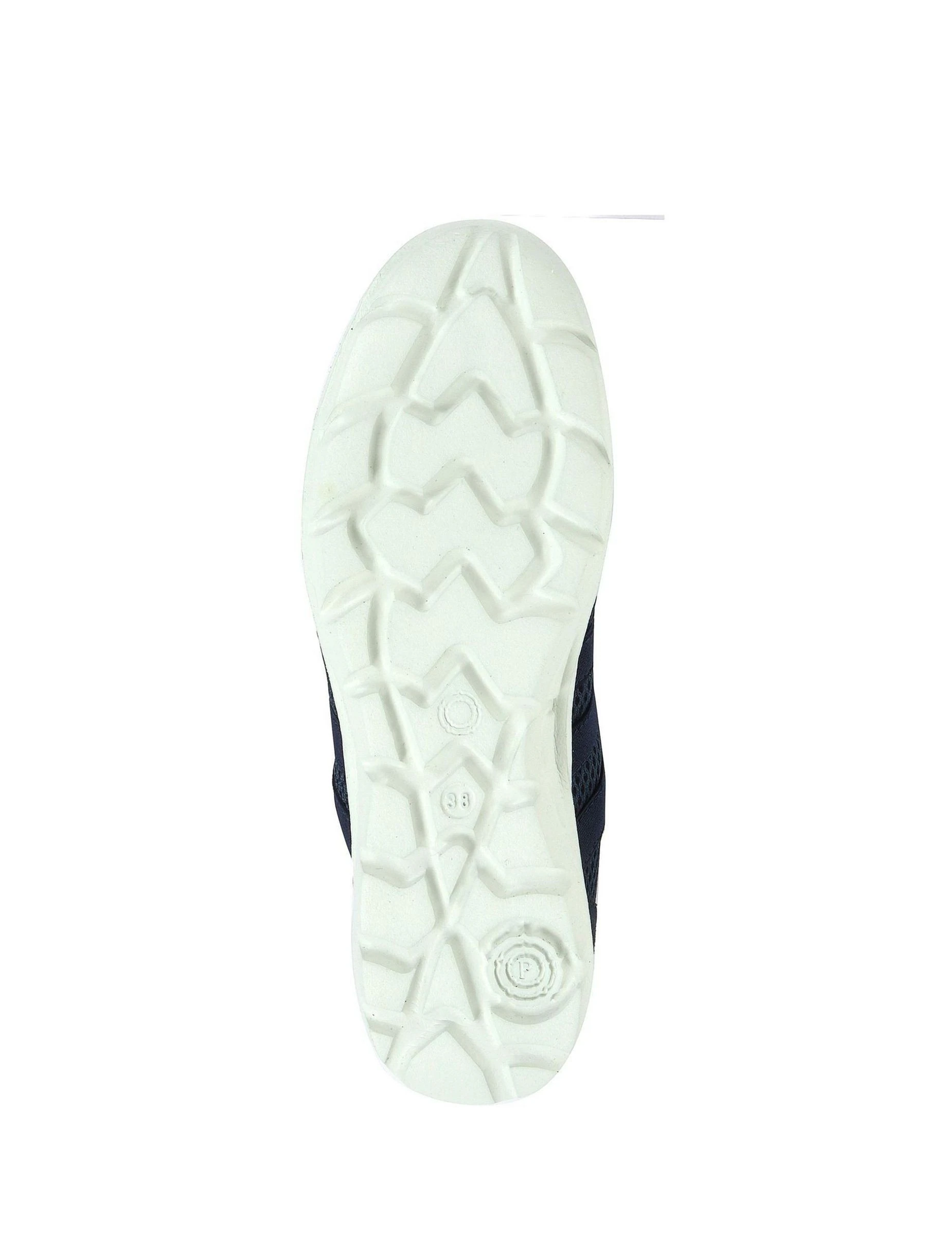 Blauw - Pavers Leather Ladies Wide Fit Casual Slip-On Shoes