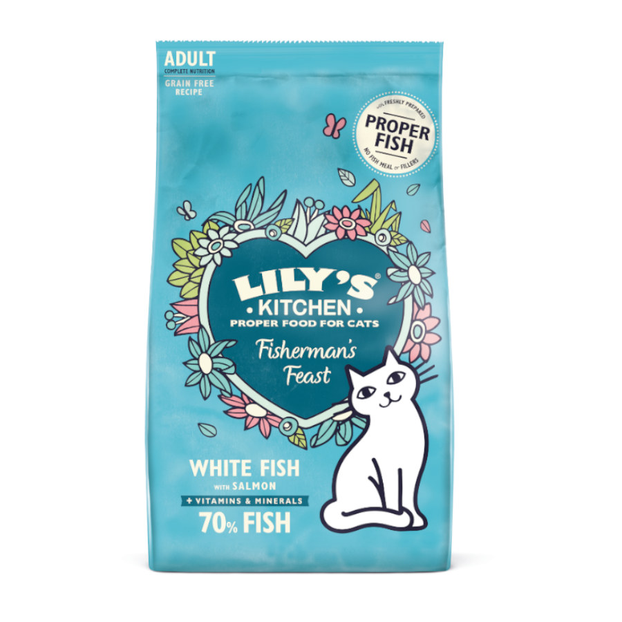 Ração para gatos Lily's Kitchen sabor peixe branco