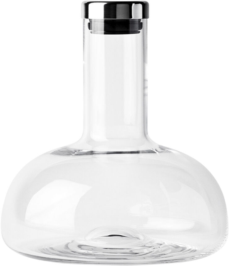 Audo Copenhagen Wine Breather, Clear/Steel Transparent
