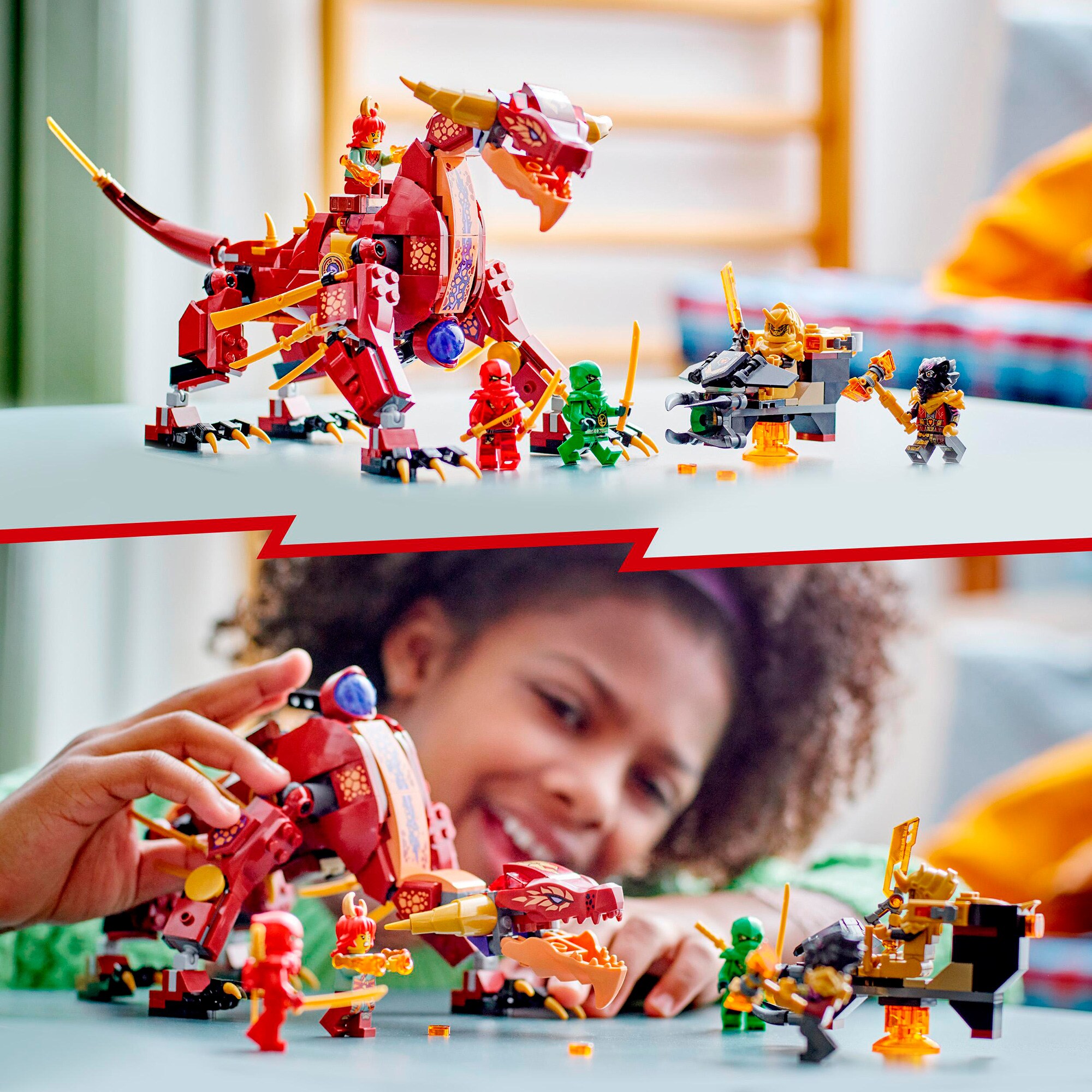 LEGO Konstruktionsspielzeug Ninjago Wyldfires Lavadrache