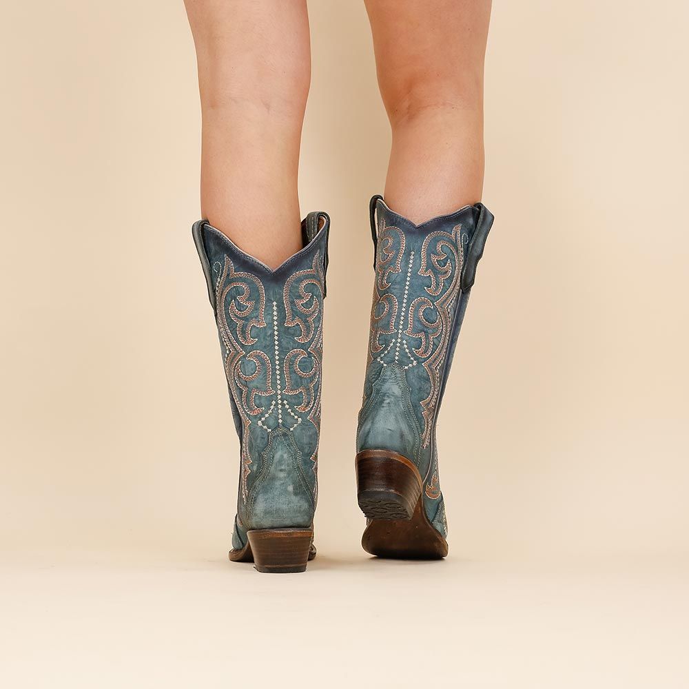Corral cowboyboots L5869 blauw embroidery