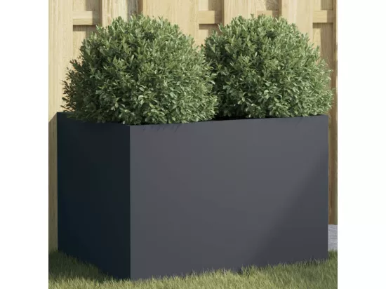 Jardinière anthracite 62x47x46 cm acier laminé à froid