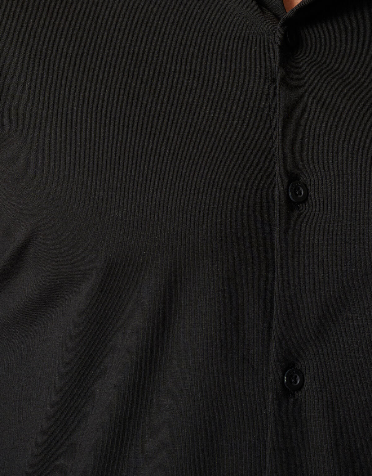 Jersey Overhemd Zwart