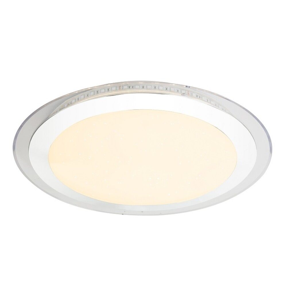 PLAFOND GLOBO LED Ø40,5CM HVIT/KROM