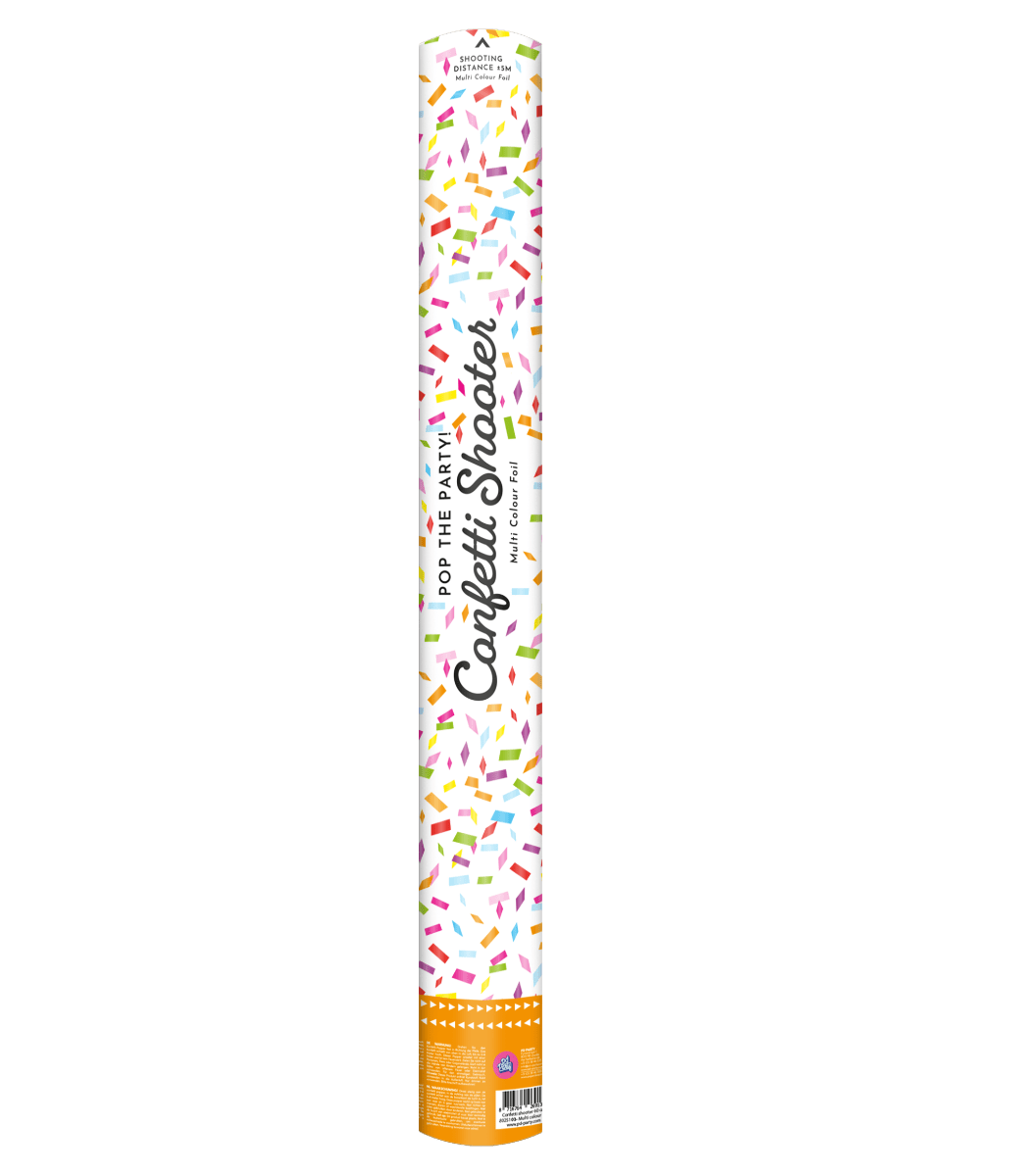 Gekleurde Confetti Kanon Folie Metallic 60cm