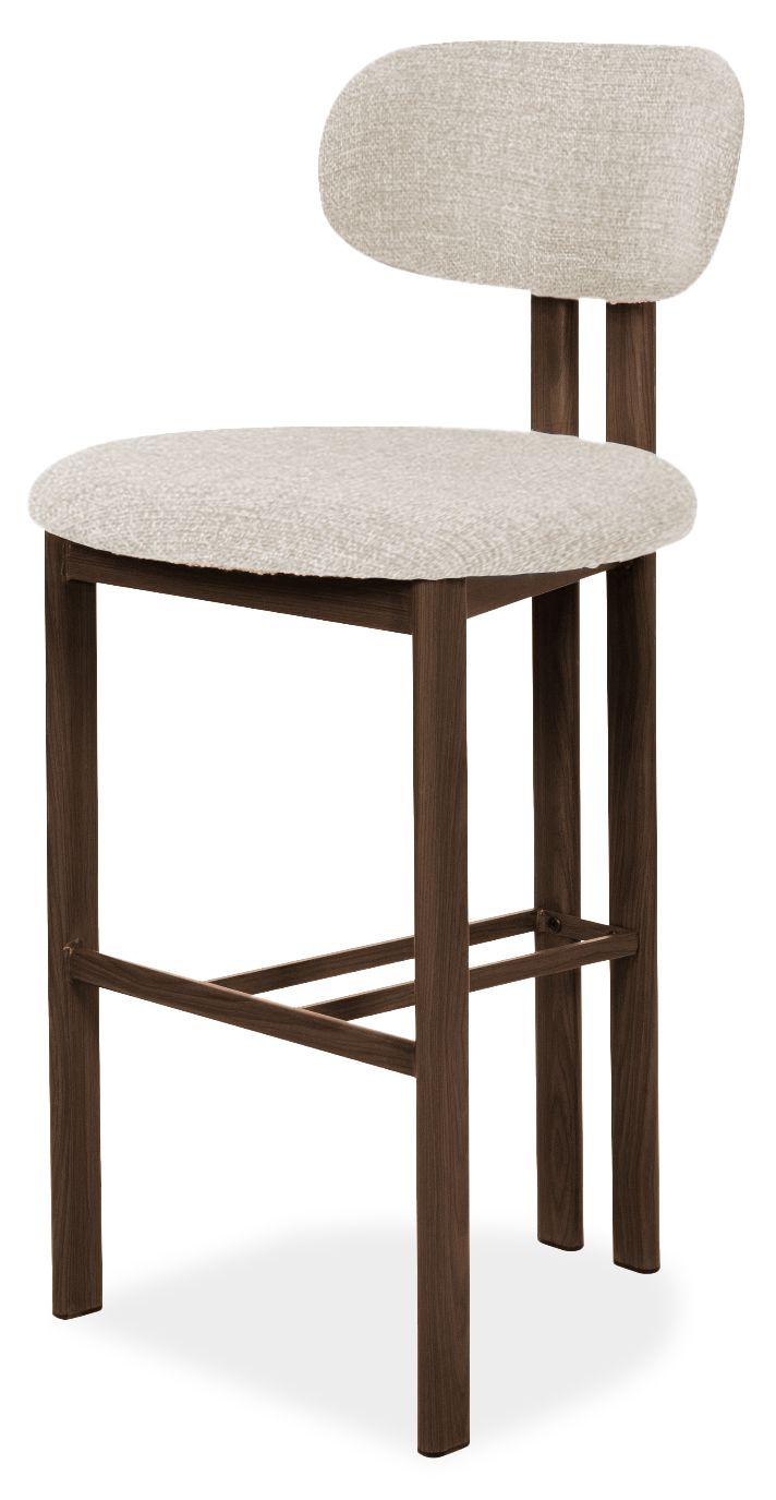 Barkruk Beige Walnut Lynja B51 x D53 x H98.5 cm