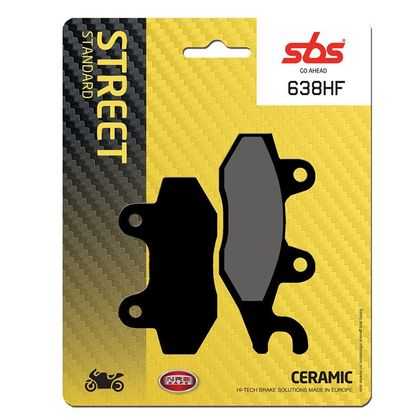 Plaquettes de freins SBS 638HF Organique avant/arrière (selon modèle)