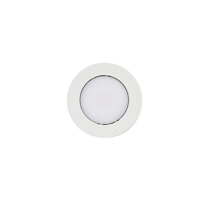 Spot encastrable Quimby LED intégrée blanc chaud IP20 dimmable 350lm 5.5W Ø8.5xH.5.2cm blanc GoodHome
