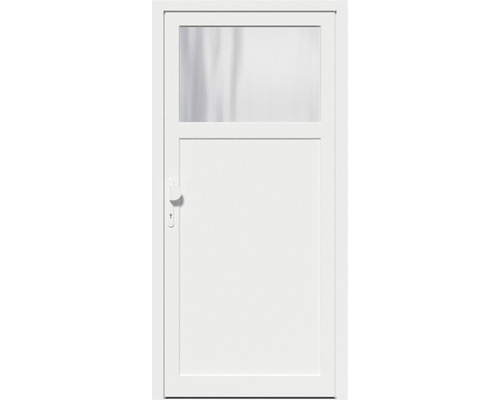 Zij-ingangsdeur A02 1000 x 2000 mm DIN Links wit/wit met glas Mastercarre incl. krukgarnituur, profielcilinder