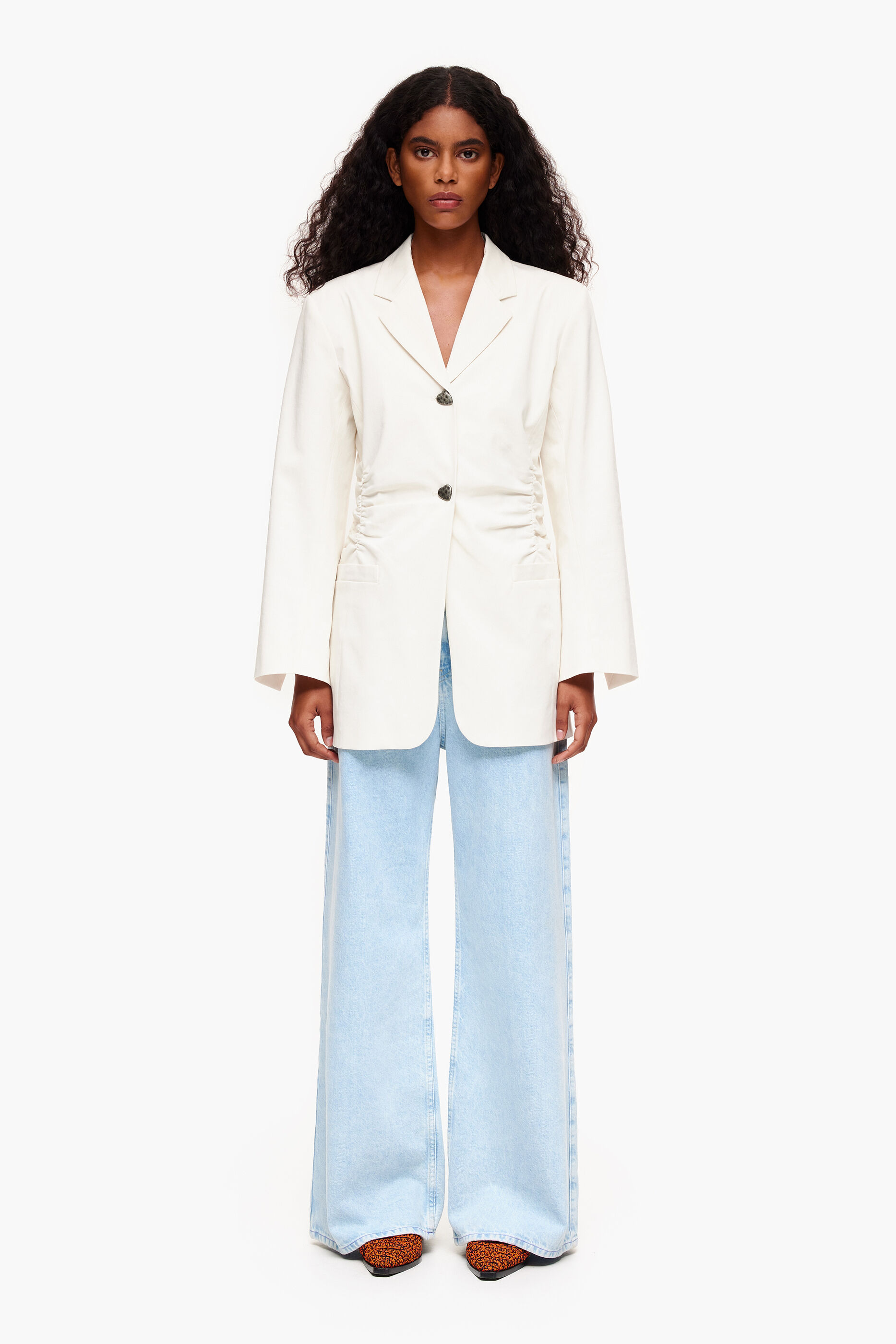 blazer de algodão cru