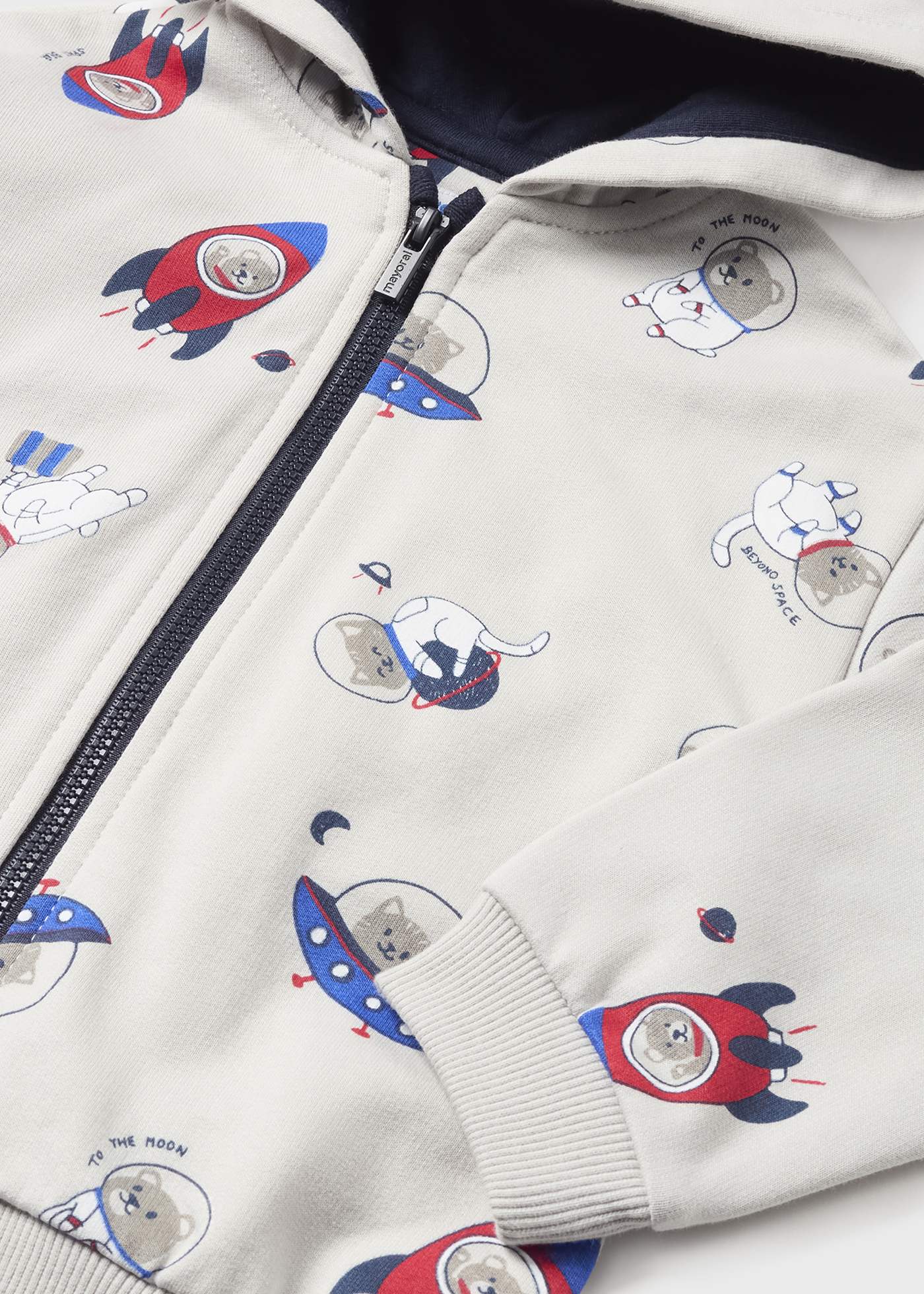 Conjunto de moletom de 3 peças com estampa de bebê