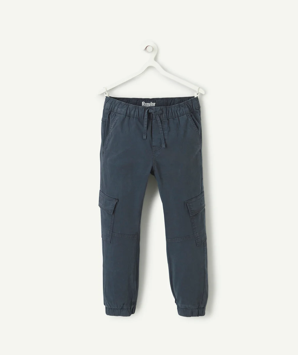 pantalon cargo garçon bleu marine