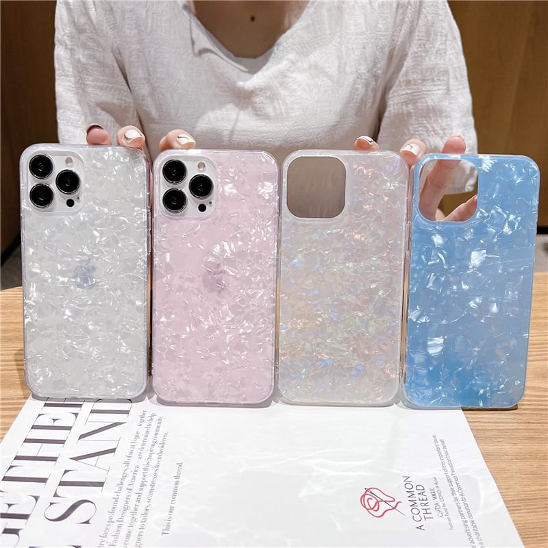 Tondephiry - Telefoonhoesje met shell-patroon voor iPhone 16, 16 Plus, 16 Pro, 16 Pro Max, 15, 15 Pro, 15 Pro Max, 14, 14 Plus, 14 Pro, 14 Pro Max, 13, 13 Pro, 13 Pro Max