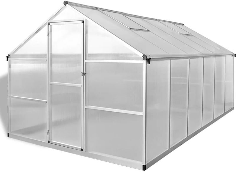 Tuinkas - Aluminium - Dubbelwandige Polycarbonaat - 9,025 m²