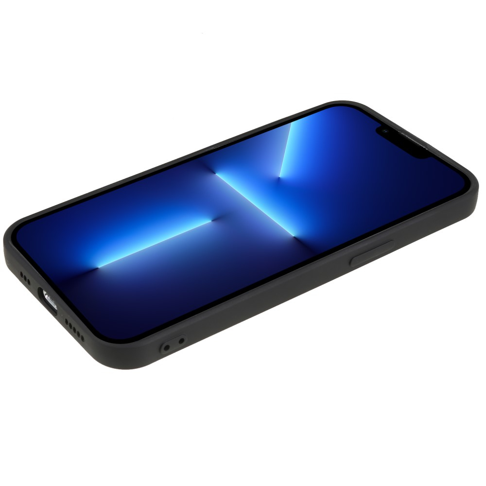 iPhone 13 Pro Gummi Case Schutzhülle mit Kameraschutz - Schwarz