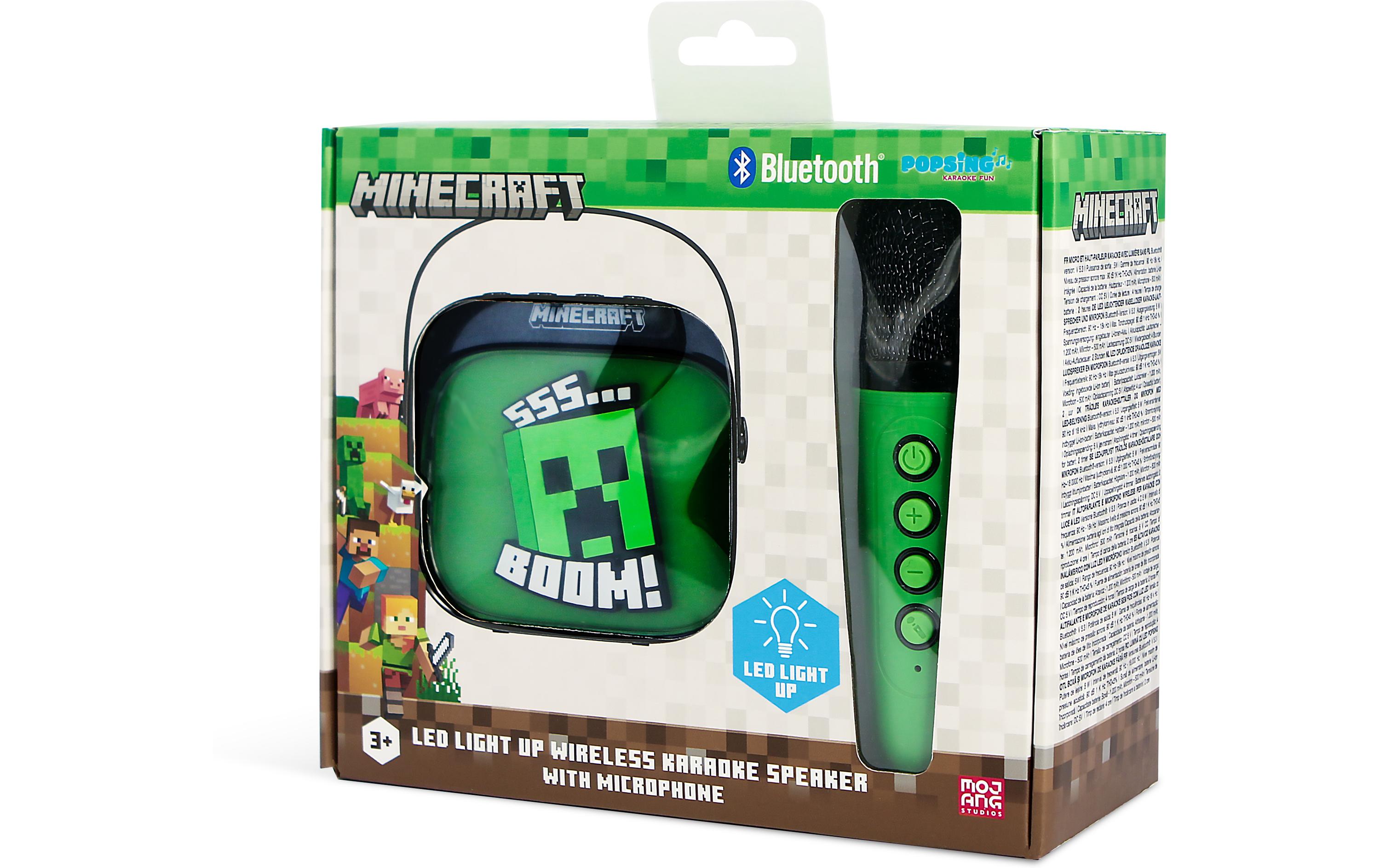 Minecraft LED Wireless Karaoke Lautsprecher und MikrofonMit LED-Leuchten