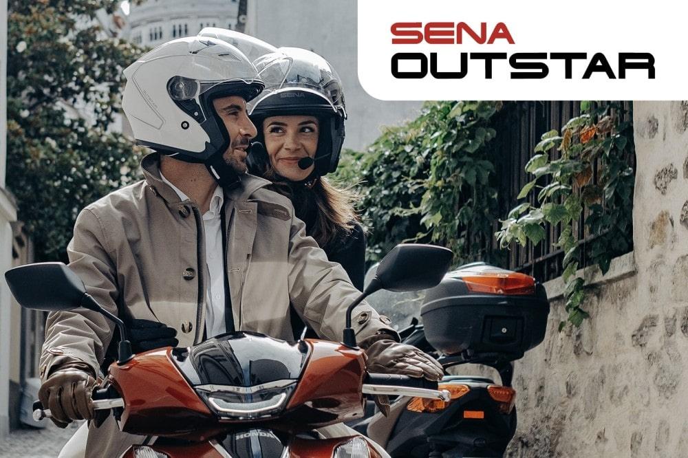Casque Jet pour Moto SENA Outstar