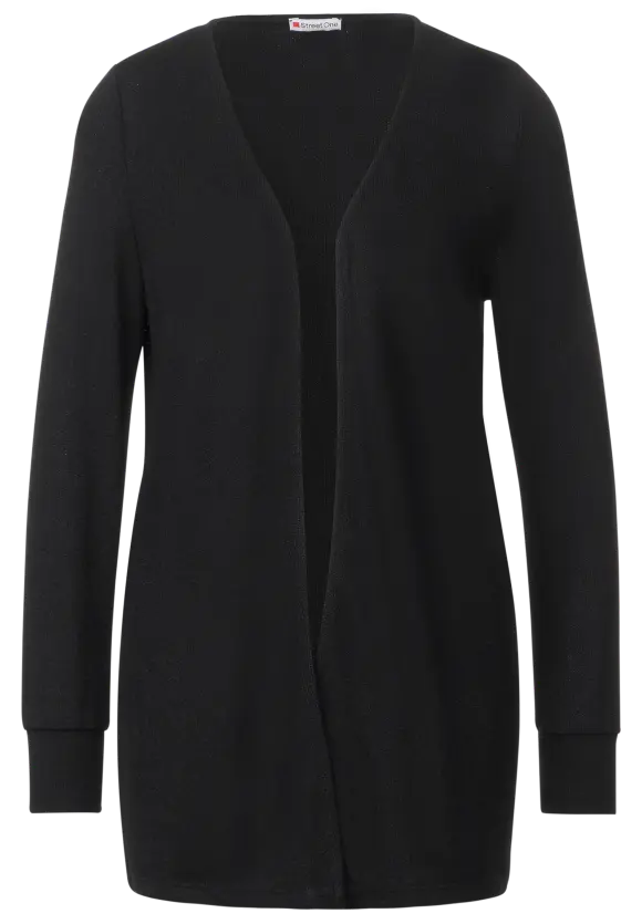 Offene Shirtjacke - Black