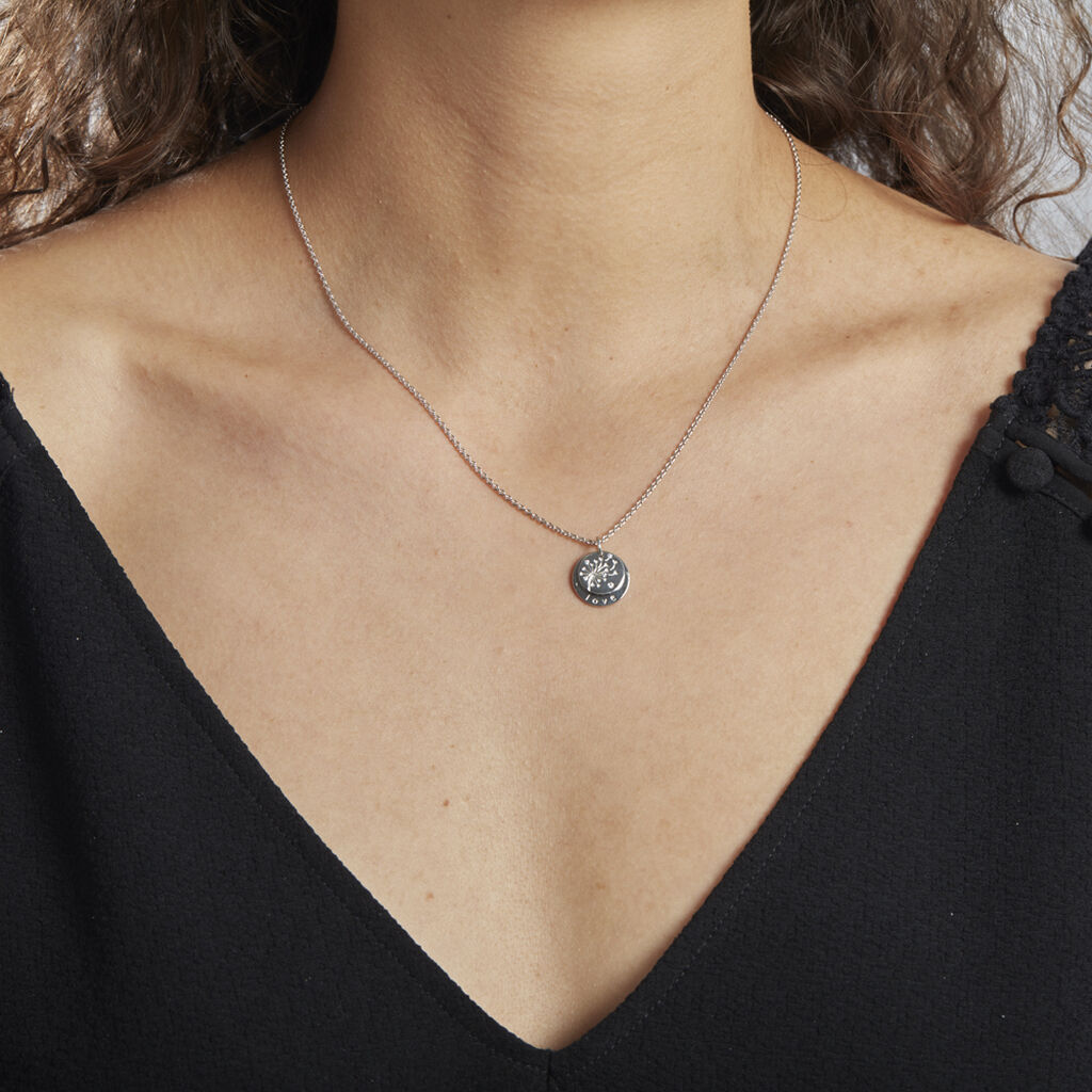 Collier Argent Bapper Oxydes De Zirconium