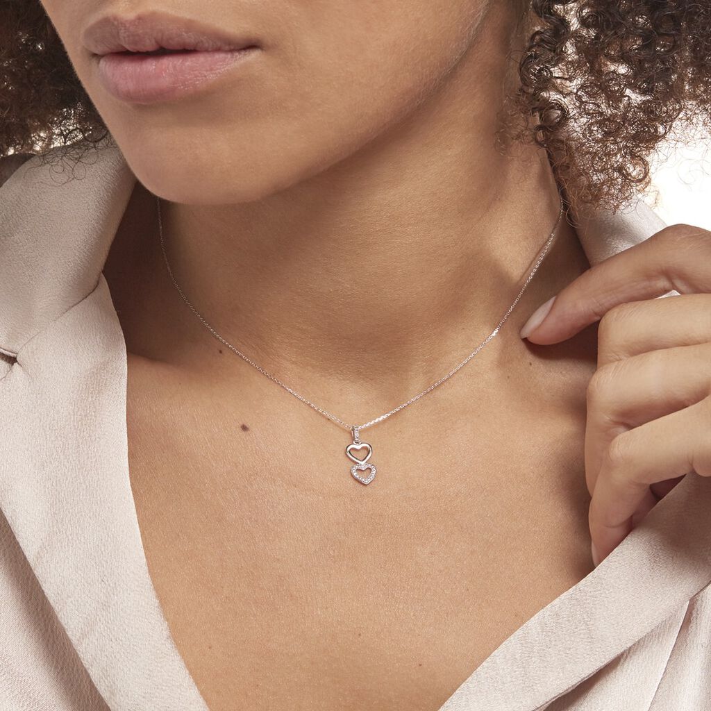 Collier Or Blanc Nalame Diamant