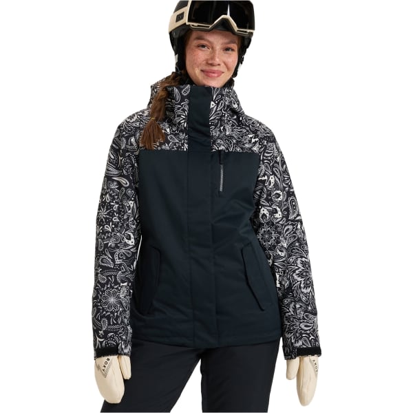 Veste de ski ROXY JETTY BLOCK JK TRUE BLACK BANDANAS