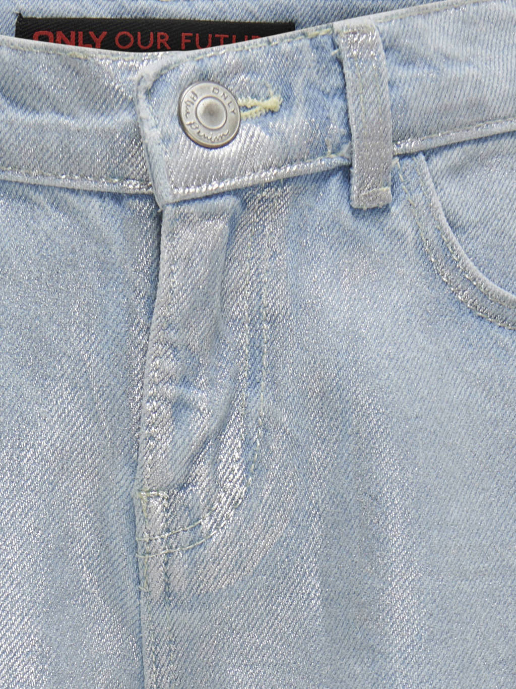 ONLY coated wide leg jeans KOGCANAL light blue silver