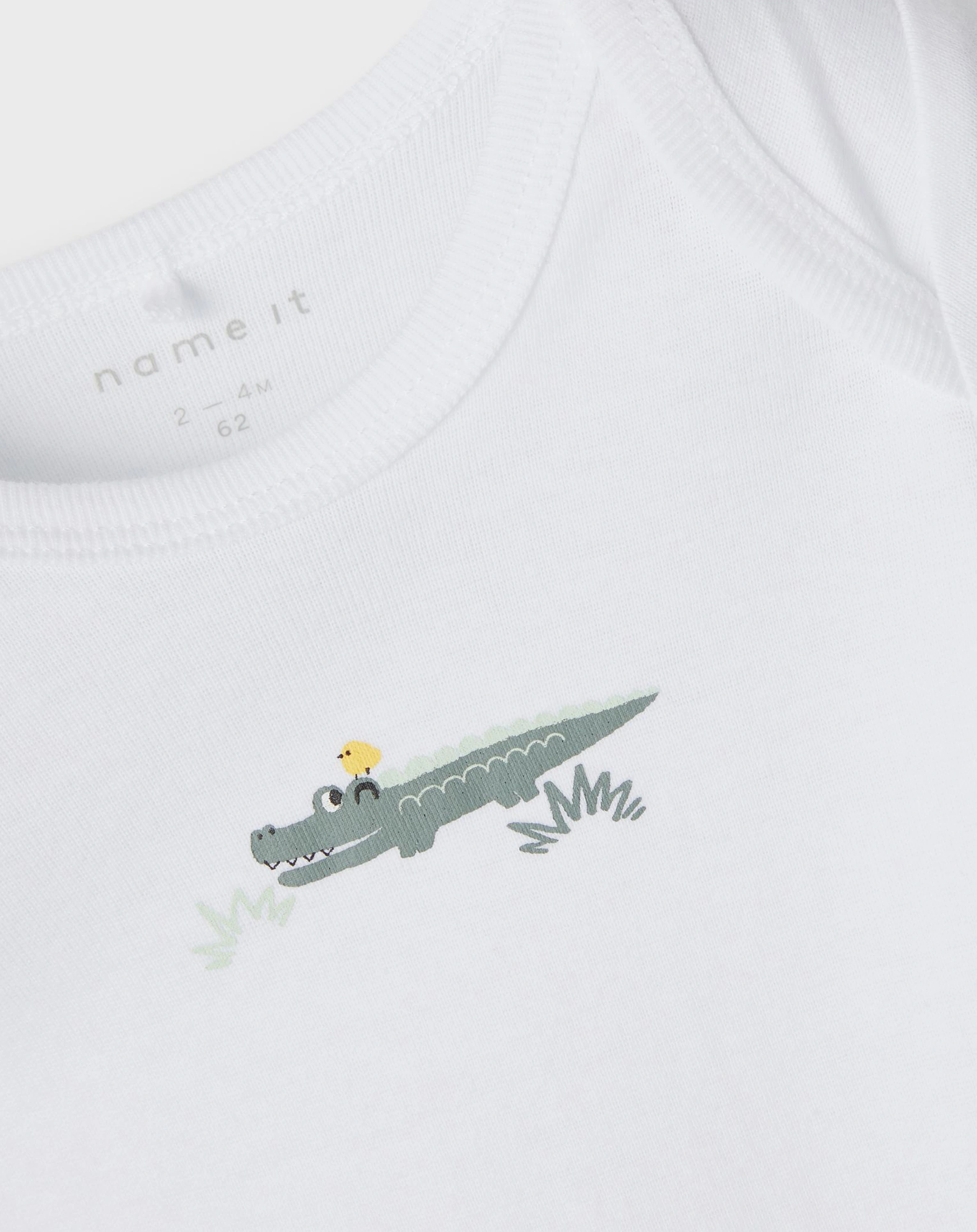 Kurzarm-Body NBMBODY - CROCO 3er in agave green