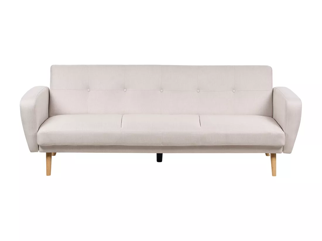 Canapé convertible 3 places en tissu beige FLORLI