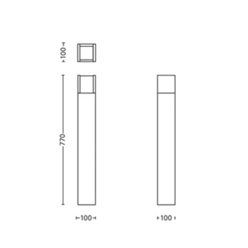 Philips tuinpaal Arbour geïntegreerde LED 77 cm 4W 800 lm antraciet