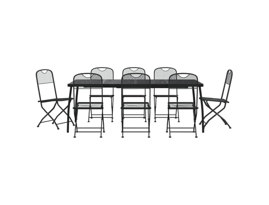 LES TENDANCES - Ensemble table et chaises de jardin-gris-8 places-459188