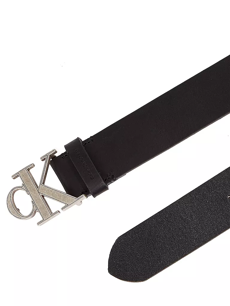 CALVIN KLEIN JEANS Ledergürtel schwarz