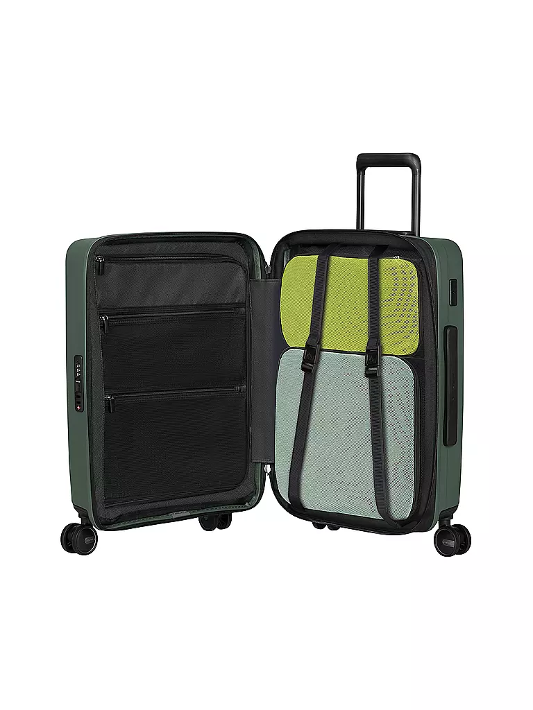 SAMSONITE Trolley RESTACKED SPINNER 55cm erweiterbar sage dunkelgrün