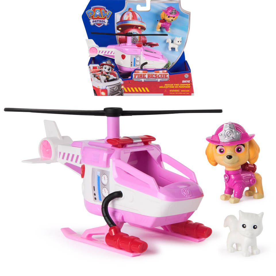 PAW Patrol Brandweerredding Skye's brandweerhelikopter met speelfiguur