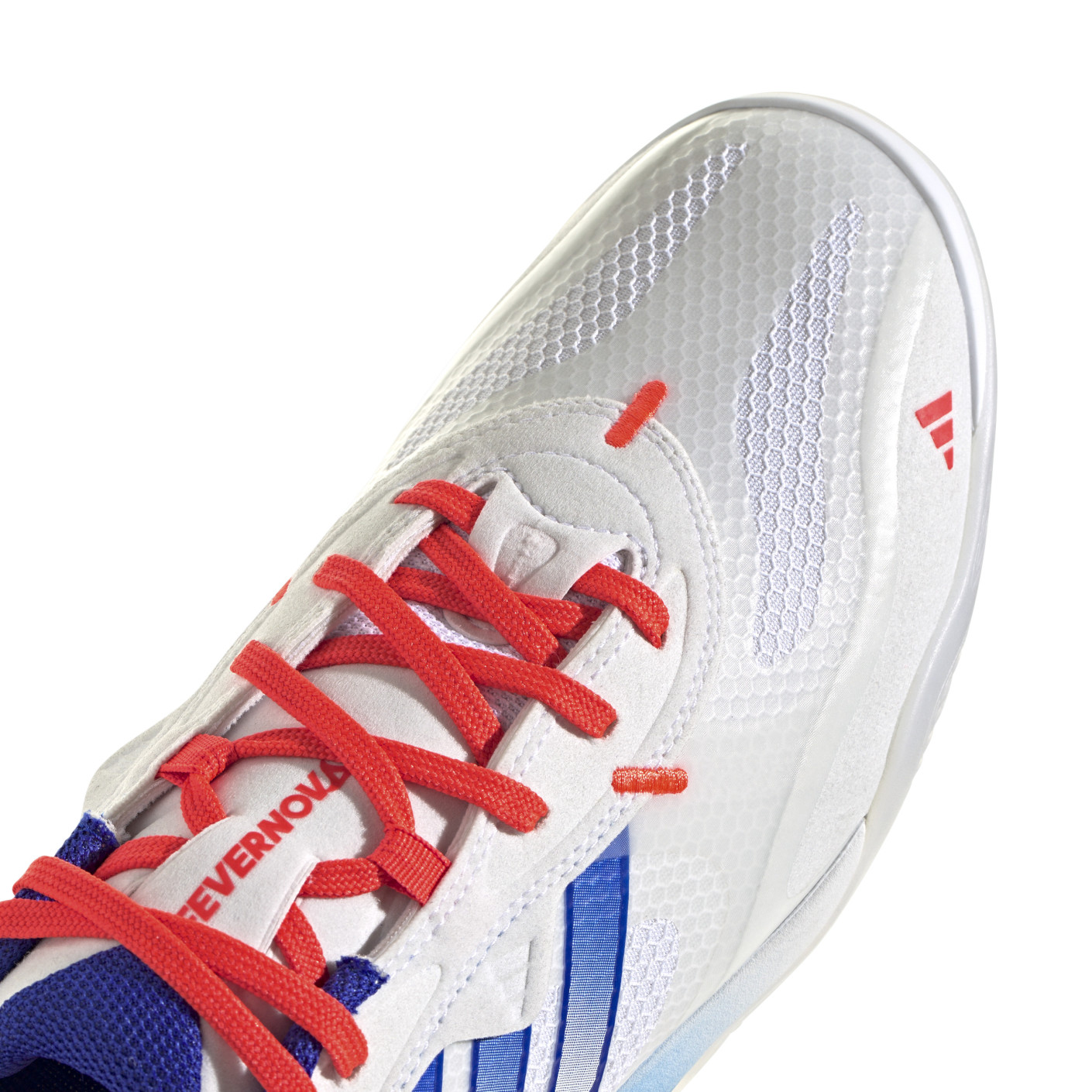 Adidas Fevernova Court Zaalvoetbalschoenen (IN) Wit Blauw Rood