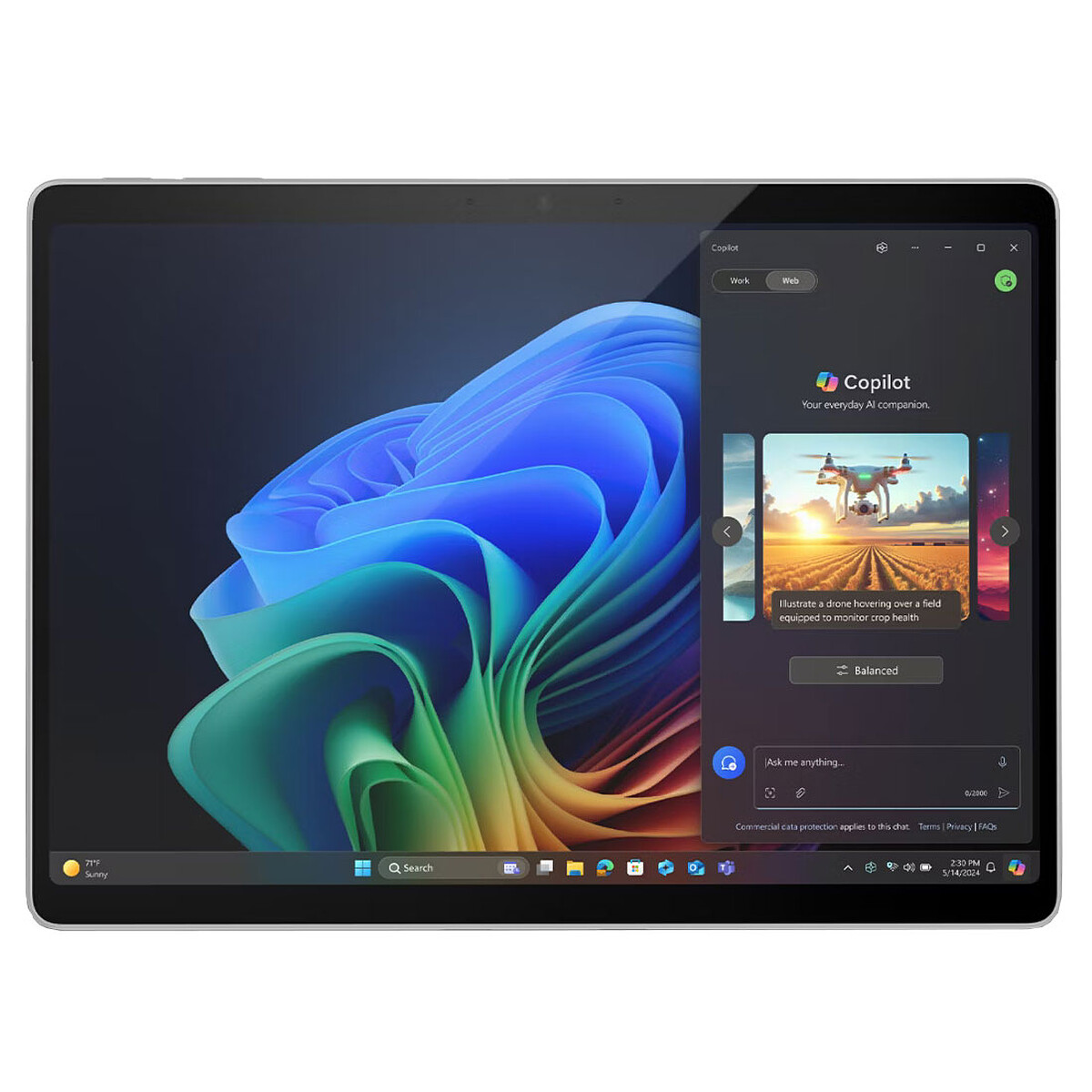 Microsoft Surface Pro Copilot+ PC 11ème Edition OLED - Platine (ZIA-00004)