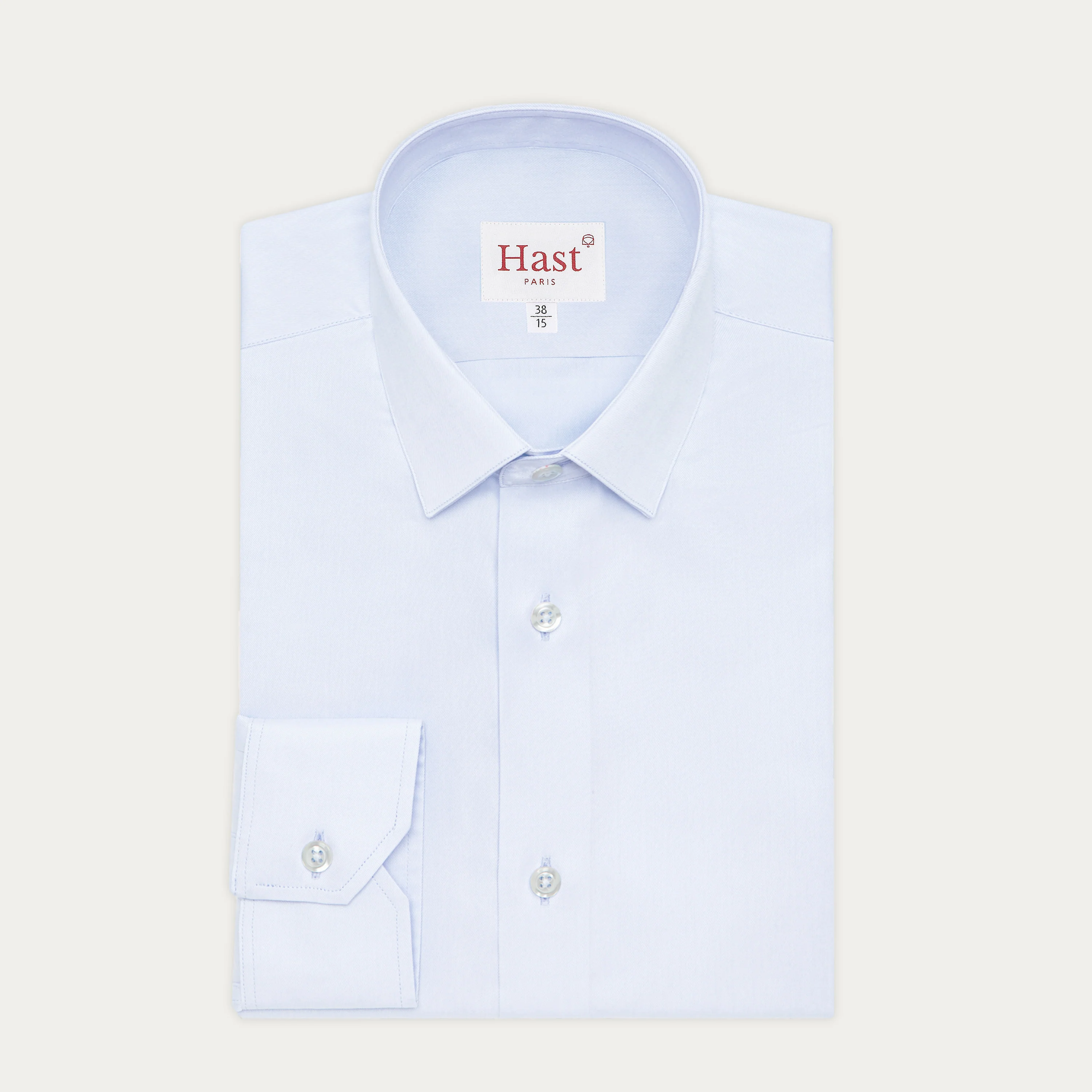 Sky blue double-twisted twill shirt